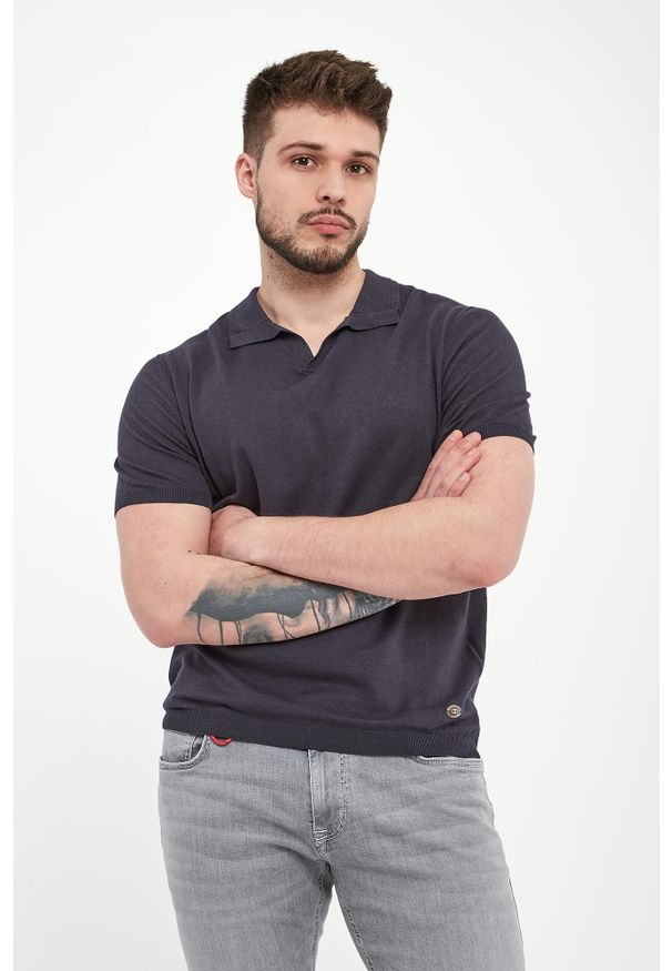 Liu Jo - Polo męskie lniane LIU JO. Typ kołnierza: polo. Materiał: len