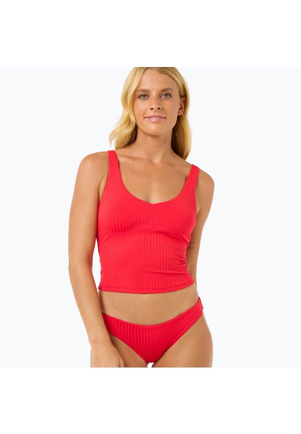 Góra od stroju kąpielowego Rip Curl Premium Surf Tankini. Kolor: czerwony