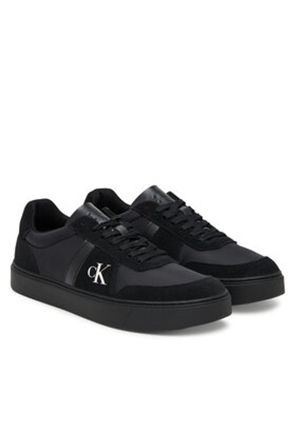 Calvin Klein Sneakersy Classic Cups Lace Mix Emb Tongue YM0YM01395 Czarny. Kolor: czarny. Materiał: skóra