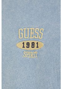 Guess bluza męska kolor niebieski melanżowa. Kolor: niebieski. Wzór: melanż #2