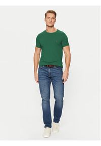 TOMMY HILFIGER - Tommy Hilfiger T-Shirt MW0MW10800 Zielony Slim Fit. Kolor: zielony. Materiał: bawełna #4