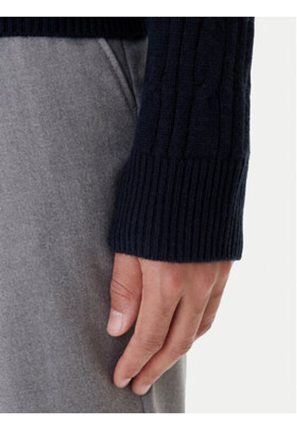 BOSS Sweter H-Hetico 50549975 Granatowy Regular Fit. Kolor: niebieski. Materiał: wełna