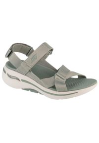 skechers - Sandały damskie, Go Walk Arch Fit Sandal - Attract. Kolor: szary