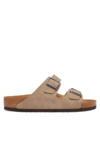 Birkenstock Klapki Arizona Vegan 1025779 Beżowy. Kolor: beżowy. Materiał: skóra