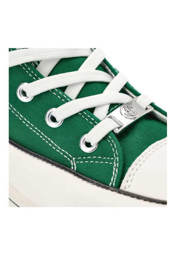 Zielone Sneakersy Rieker Modne Obuwie Damskie. Okazja: na spacer, na co dzień. Kolor: zielony. Materiał: materiał. Sezon: lato. Sport: turystyka piesza