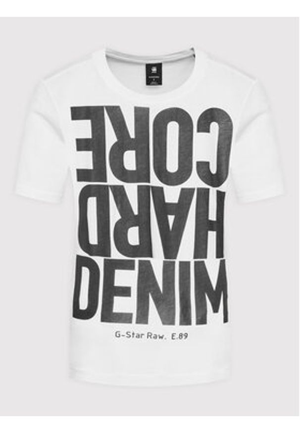 G-Star RAW - G-Star Raw T-Shirt Lyon D21661-4107-110 Biały Regular Fit. Kolor: biały. Materiał: bawełna