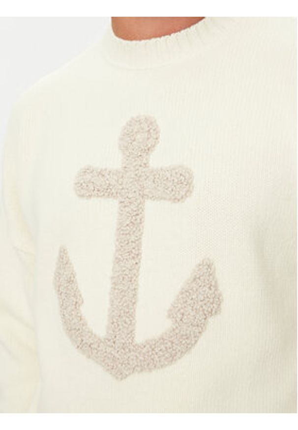 PAUL & SHARK - Paul&Shark Sweter 14311077 Biały Regular Fit. Kolor: biały. Materiał: wełna