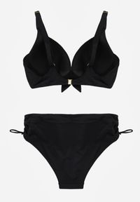 Born2be - Czarne Bikini Biustonosz z Cyrkoniami i Majtki Typu Figi Dorirose. Kolekcja: plus size. Kolor: czarny #2