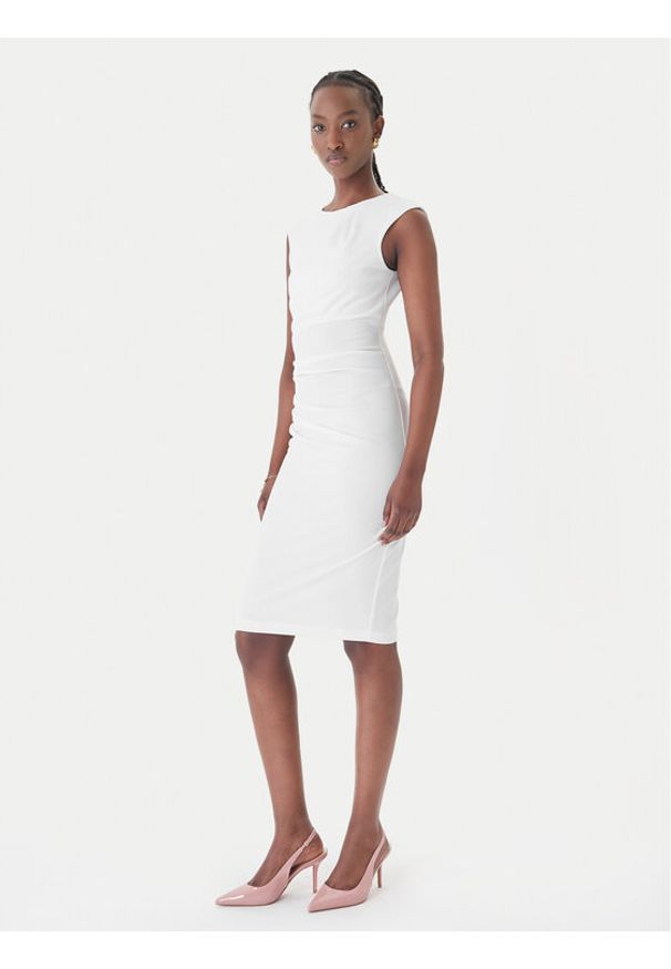 Rinascimento Sukienka koktajlowa CFC0127683003 Biały Slim Fit. Kolor: biały. Materiał: syntetyk. Styl: wizytowy