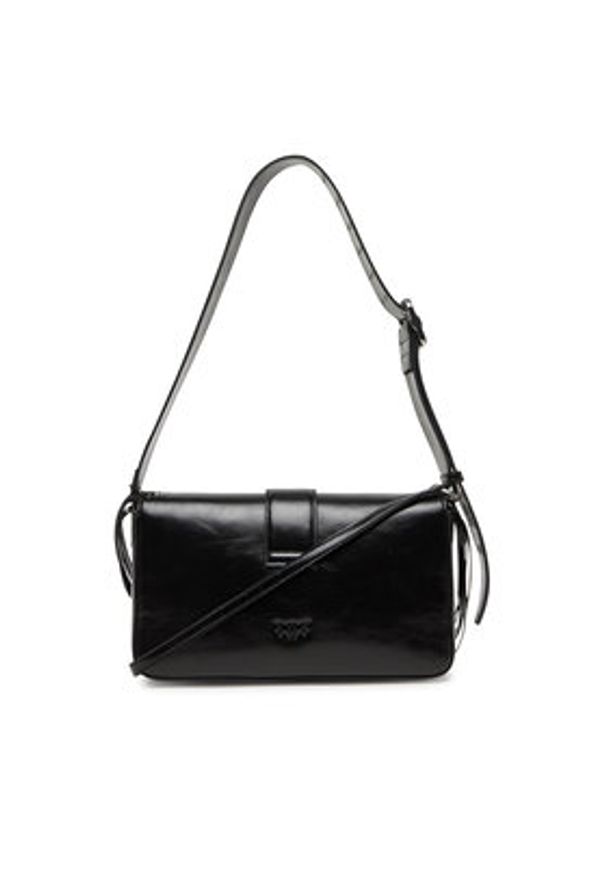 Pinko - PINKO Torebka Love One Classic Slouchy Fl PE 25 PLTT 104524 A28D Czarny. Kolor: czarny. Materiał: skórzane