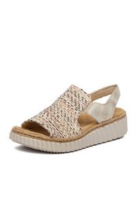 Rieker Sandały CEO-69276-60 Beżowy. Kolor: beżowy. Materiał: materiał #5