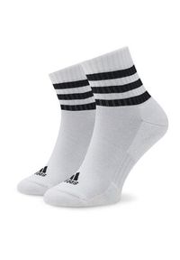 Adidas - adidas Zestaw 3 par wysokich skarpet unisex 3S C Spw Mid 3P HT3456 Biały. Kolor: biały #2