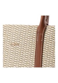 Torebka damska Rieker, torebka z plecionego materiału tekstylnego z elementami skóry naturalnej o prostej sztywnej formie z wygodnymi uchwytami i dod. Kolor: brązowy. Sezon: wiosna, lato. Materiał: skórzane. Styl: casual, elegancki. Rodzaj torebki: na ramię #5