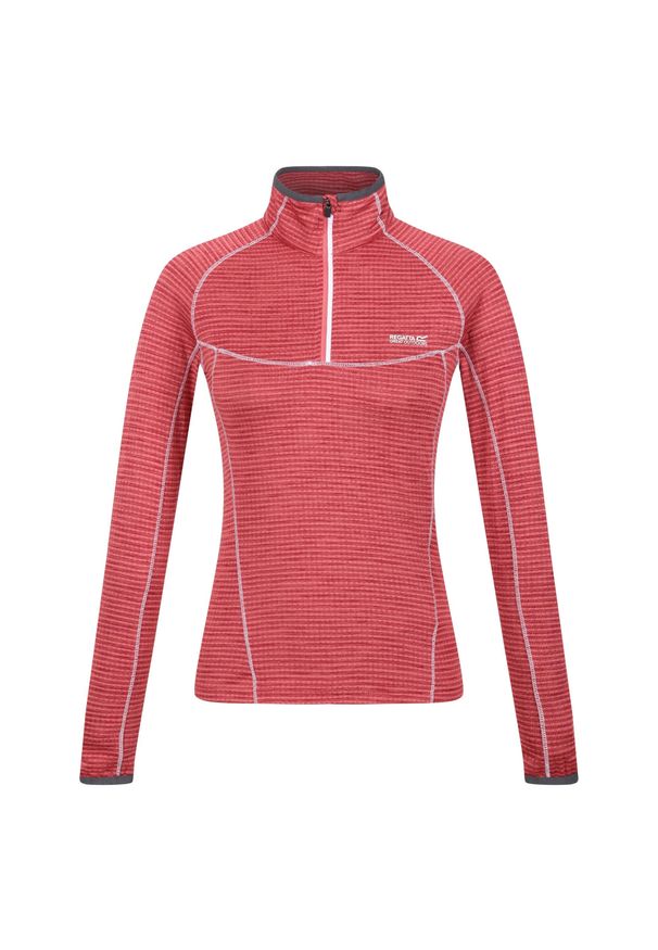 Regatta - Polarowy Top Damski Suwak Do Połowy Yonder II. Kolor: czerwony. Materiał: polar