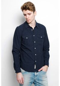 Lee - LEE WORKER SHIRT MĘSKA KOSZULA DŁUGI RĘKAW BRIGHT NAVY L866ZICF. Długość rękawa: długi rękaw. Długość: długie