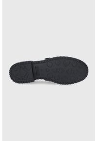 Love Moschino - Mokasyny skórzane. Nosek buta: okrągły. Kolor: czarny. Materiał: skóra. Obcas: na obcasie. Wysokość obcasa: niski #5