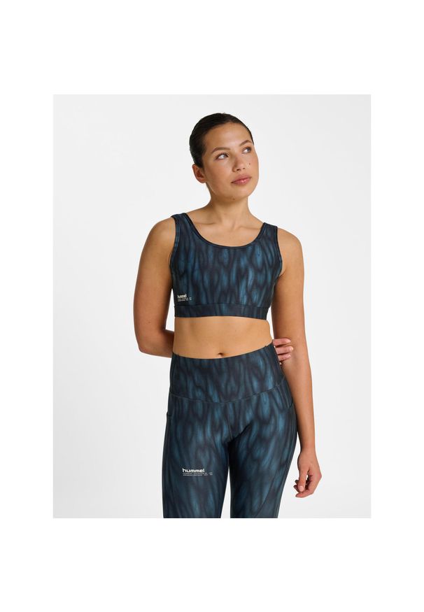 Biustonosz dla kobiet Hummel Aop Intensity. Kolor: wielokolorowy, niebieski, zielony