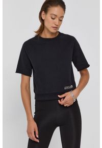 AllSaints - Bluza bawełniana kolor czarny. Okazja: na co dzień. Kolor: czarny. Materiał: bawełna. Długość rękawa: krótki rękaw. Długość: krótkie. Styl: casual #1