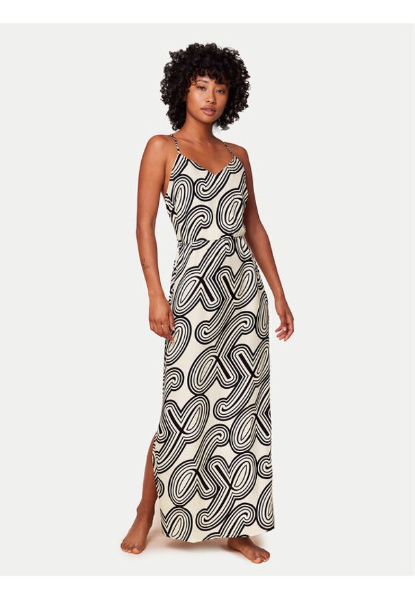 Triumph Sukienka letnia Beach MyWear 10217798 Écru Regular Fit. Materiał: lyocell. Sezon: lato