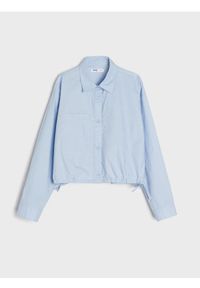 Sinsay - Koszula - niebieski. Kolor: niebieski. Materiał: tkanina, bawełna #1