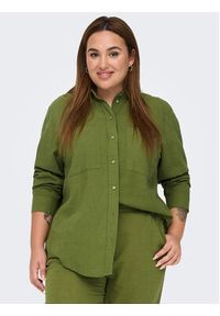 ONLY Carmakoma Spodnie materiałowe 15280234 Zielony Regular Fit. Kolor: zielony. Materiał: materiał #3