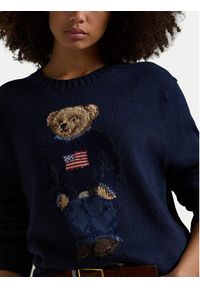 Polo Ralph Lauren Sweter 710946137001 Granatowy Regular Fit. Typ kołnierza: polo. Kolor: niebieski. Materiał: bawełna #6