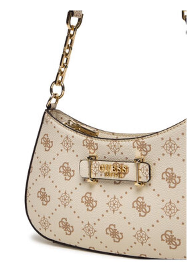 Guess Torebka Carrie Logo HWGP98 98180 Écru. Kolor: kremowy. Materiał: skórzane
