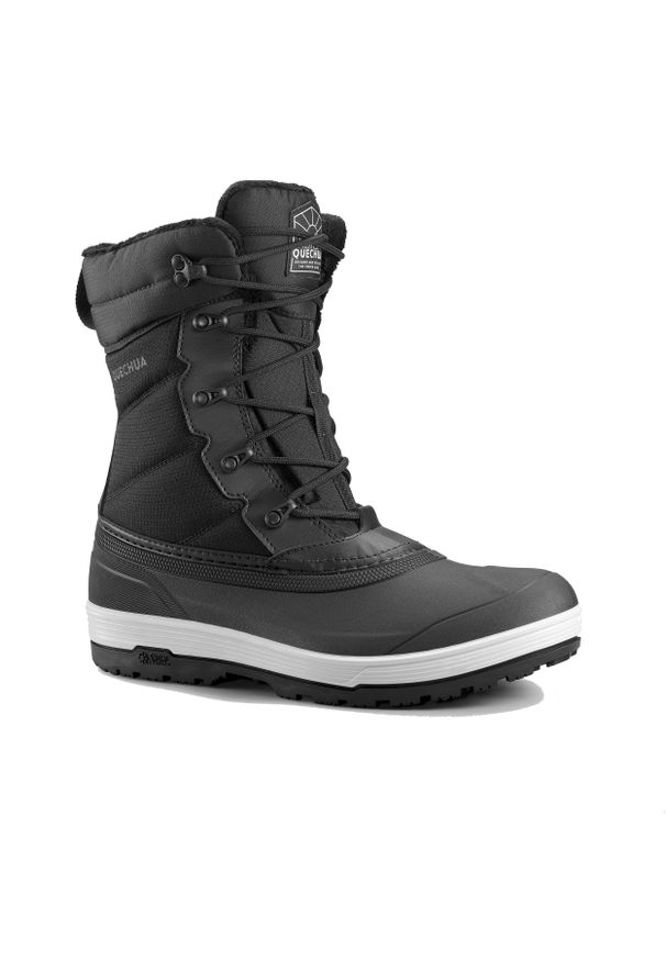 quechua - Śniegowce turystyczne męskie Quechua NH500 wodoodporne. Kolor: czarny. Materiał: materiał. Szerokość cholewki: szeroka. Sezon: zima. Sport: turystyka piesza