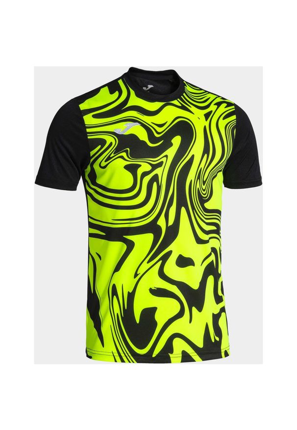 Koszulka Mężczyzna Joma Lion II czarny. Kolor: wielokolorowy, żółty, czarny. Sport: piłka nożna