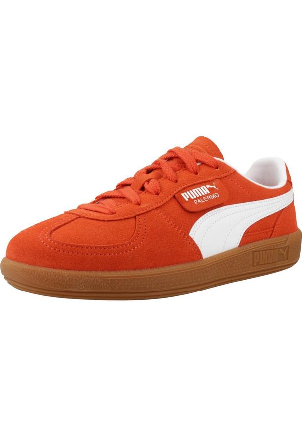Puma - Buty PUMA YELLOW PALERMO JR Pomarańczowy. Kolor: pomarańczowy. Materiał: tkanina. Sport: turystyka piesza