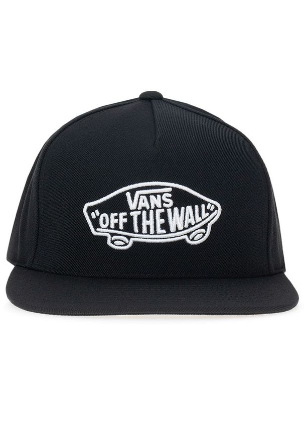 Czapka Vans Classic Snapback VN000EZBBLK1 - czarna. Kolor: czarny. Materiał: akryl, wełna, materiał. Wzór: aplikacja. Styl: klasyczny, elegancki