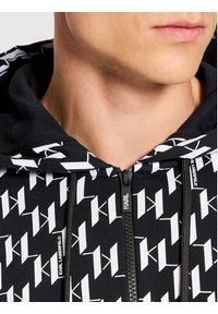Karl Lagerfeld - KARL LAGERFELD Bluza 705074 521951 Czarny Regular Fit. Typ kołnierza: dekolt w karo. Kolor: czarny. Materiał: bawełna #3