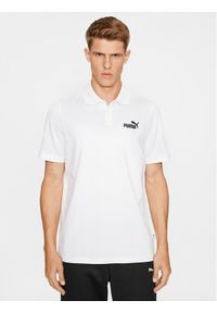 Puma Polo Ess Pique 586674 Biały Regular Fit. Typ kołnierza: polo. Kolor: biały. Materiał: bawełna #1