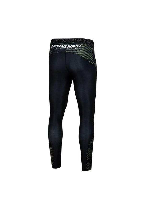 Legginsy sportowe męskie EXTREME HOBBY HAVOC. Kolor: zielony, brązowy. Materiał: poliester, elastan