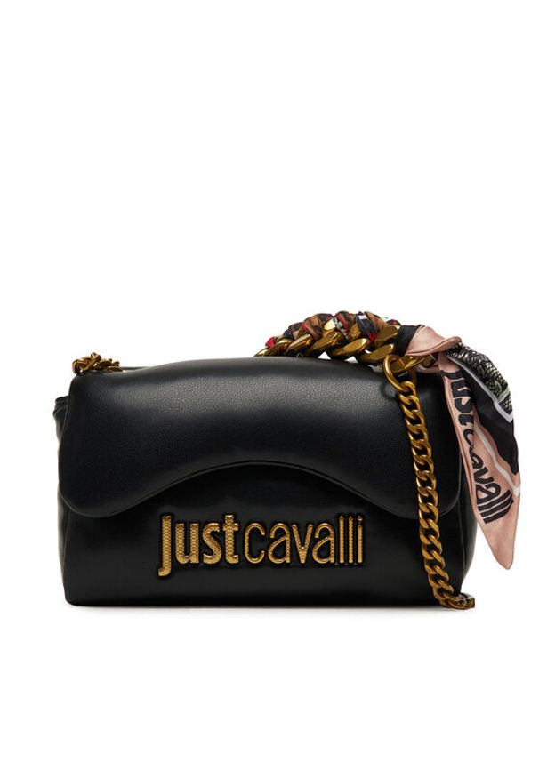 Just Cavalli Torebka 79RA4BD2 ZS748 Czarny. Kolor: czarny. Materiał: skórzane