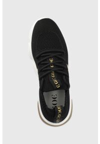 GOE buty kolor czarny. Nosek buta: okrągły. Zapięcie: sznurówki. Kolor: czarny. Materiał: guma. Obcas: na platformie