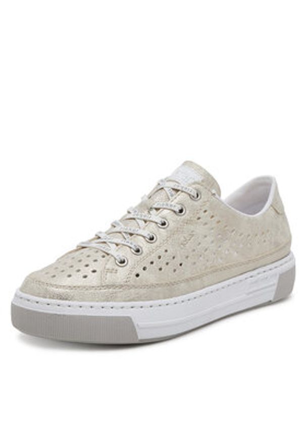 Rieker Sneakersy CEO-L8849-60 Złoty. Kolor: złoty. Materiał: materiał