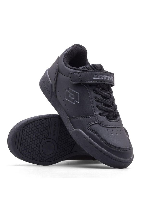 Buty sportowe dziecięce LOTTO TITANIS OC K sneakersy. Kolor: czarny. Sport: turystyka piesza