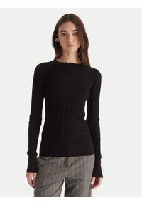 Patrizia Pepe Sweter 2K0337/K7S0-K103 Czarny Slim Fit. Kolor: czarny. Materiał: wiskoza #1