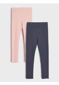 Sinsay - Prążkowane legginsy 2 pack - wielobarwny. Materiał: prążkowany #1