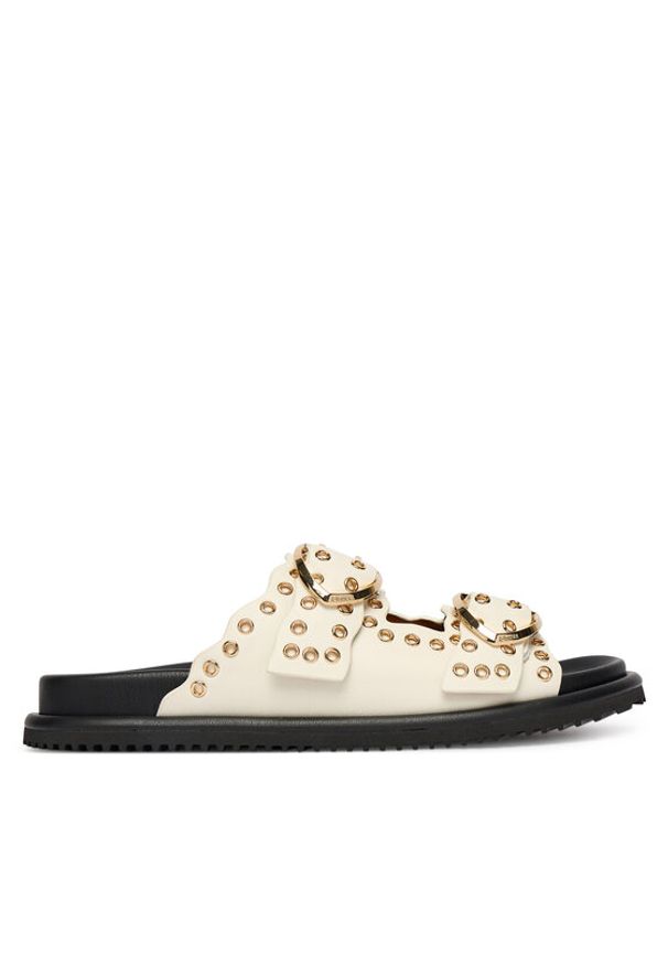 Blauer Klapki S6BLOOM02/LEA Écru. Materiał: skóra