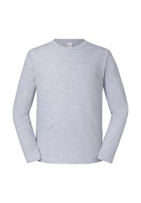 FRUIT OF THE LOOM - Koszulka Z Długim Rękawem Dla Dorosłych Unisex Iconic Heather. Kolor: szary. Długość rękawa: długi rękaw. Długość: długie
