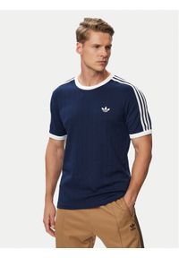 Adidas - adidas T-Shirt Drop Needle 3 Stripes Tee KS7448 Granatowy Regular Fit. Kolor: niebieski. Materiał: bawełna #1
