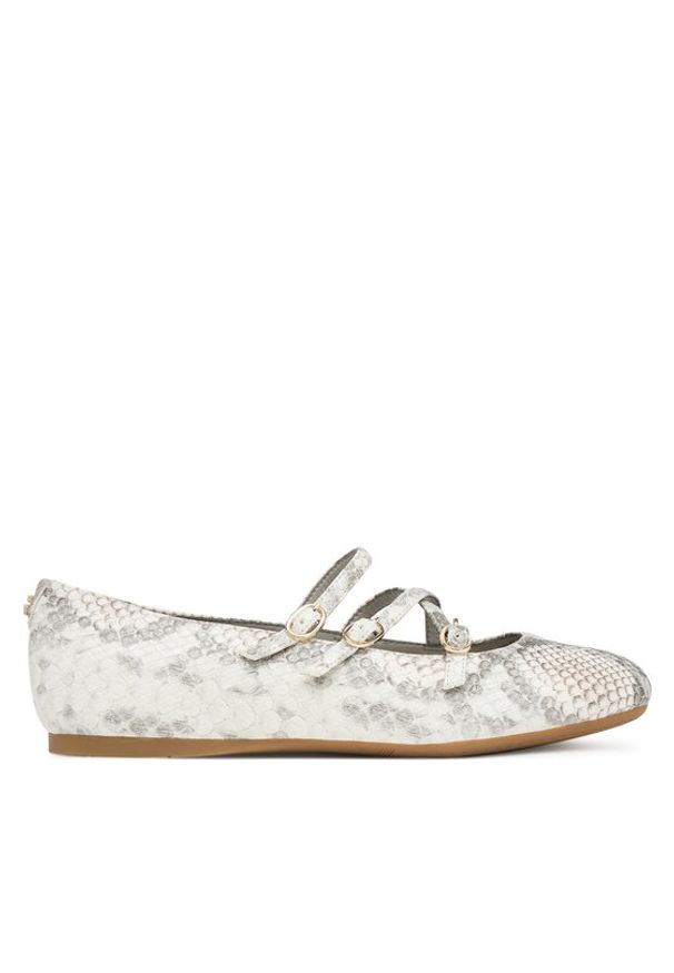 Guess Baleriny FLTKAL PEL02 Szary. Kolor: szary. Materiał: skóra