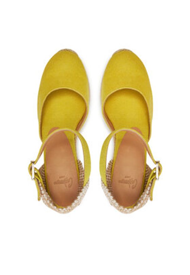 Castañer Espadryle Carol/6/002 021655 Żółty. Kolor: żółty. Materiał: materiał