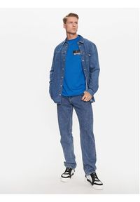 Karl Lagerfeld Jeans T-Shirt Logo 231D1706 Niebieski Regular Fit. Kolor: niebieski. Materiał: bawełna #3