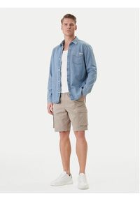 Calvin Klein Jeans Koszula jeansowa Essential LV04RE710G Niebieski Regular Fit. Kolor: niebieski. Materiał: bawełna #3
