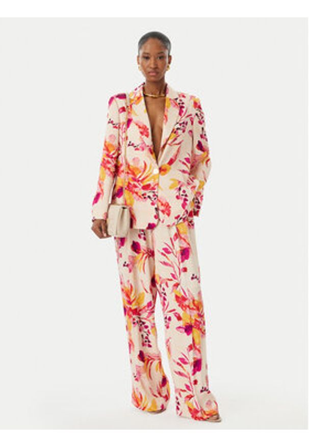 LOLA CASADEMUNT Marynarka MS2602012 Kolorowy Regular Fit. Materiał: wiskoza. Wzór: kolorowy