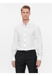 Hugo Koszula Kenno 50500998 Biały Slim Fit. Kolor: biały. Materiał: lyocell #1