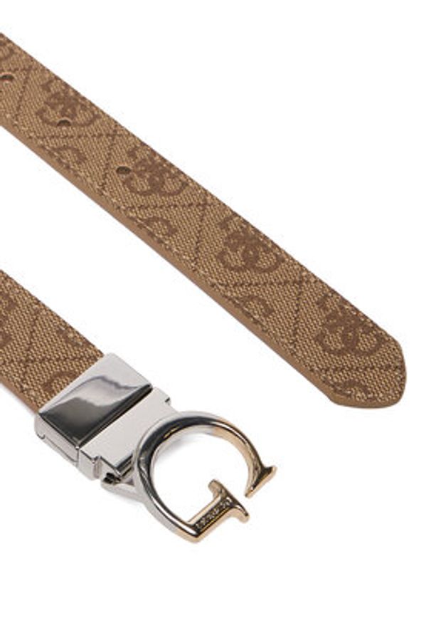 Guess Pasek Damski BW9325 P6115 Beżowy. Kolor: beżowy. Materiał: skóra